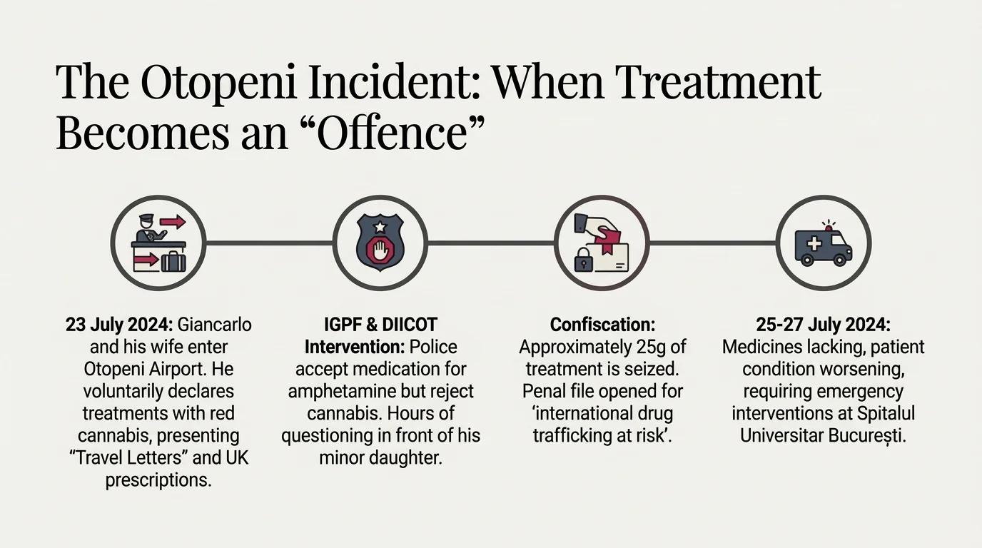 Otopeni incident timeline: the moment that triggered the entire chain of legal articles in this glossary