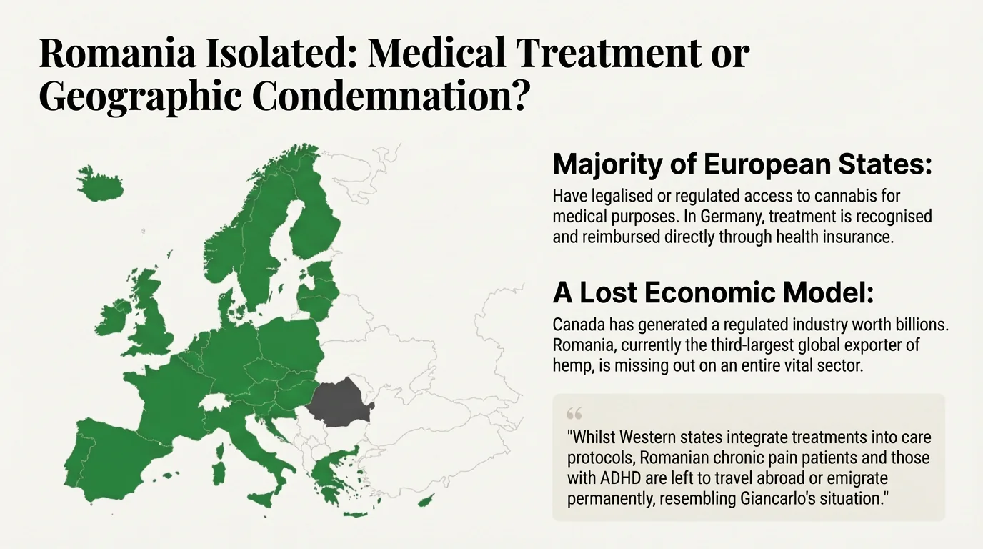 Map of isolation: Romania as the only EU country that does not honour the Schengen Certificate for medical cannabis