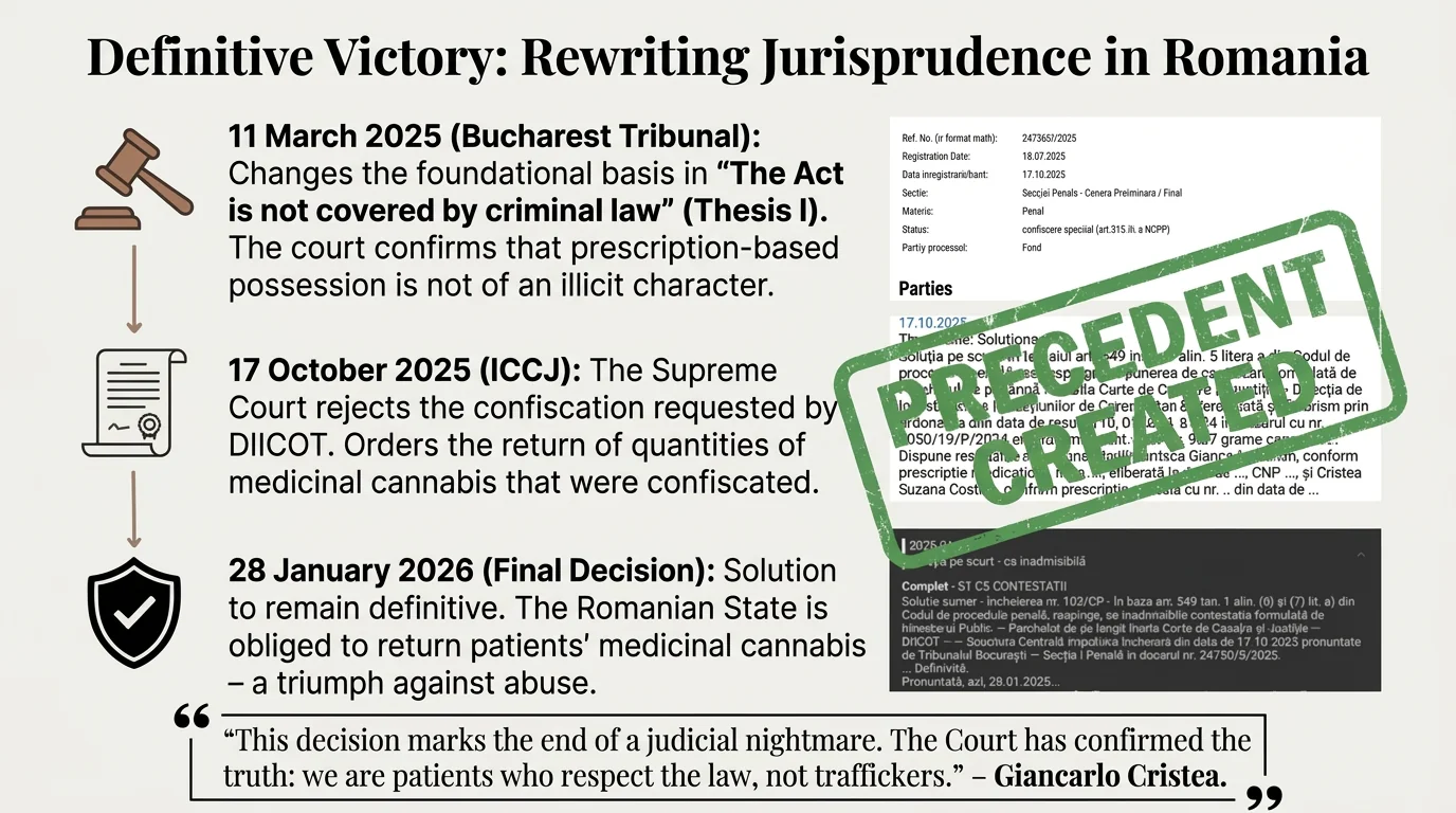 The definitive victory timeline: V1, V2, V3 in order, with dates and courts for each