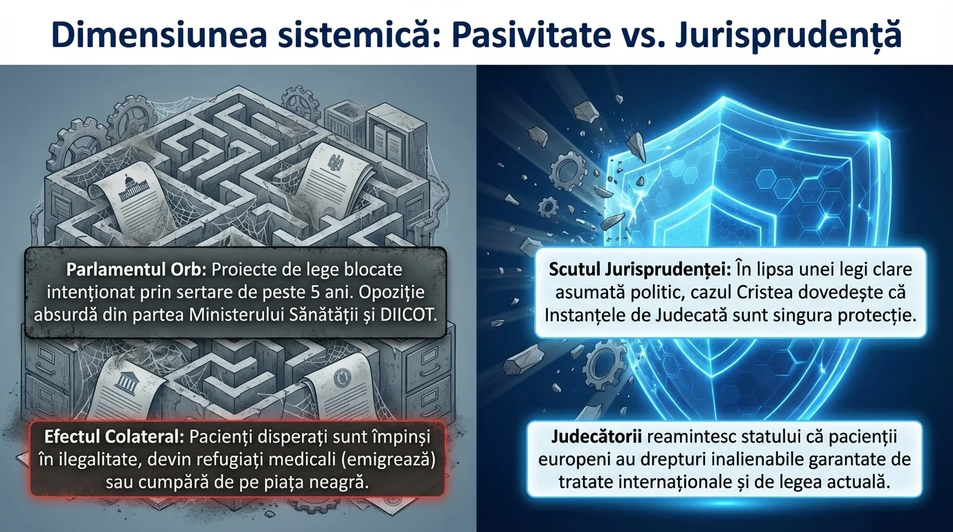 Dimensiunea sistemică: pasivitate parlamentară vs. jurisprudență