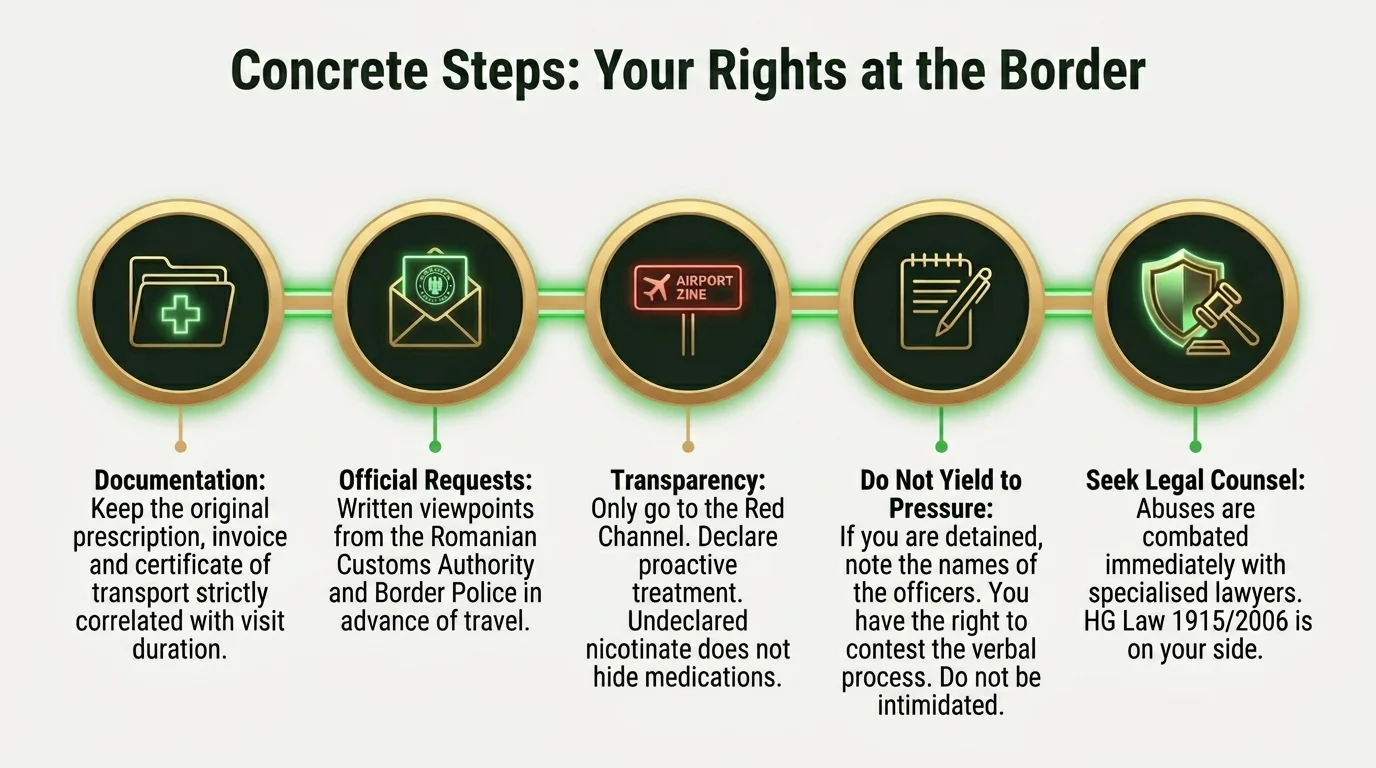 Border steps: the concrete procedure when declaring controlled medication