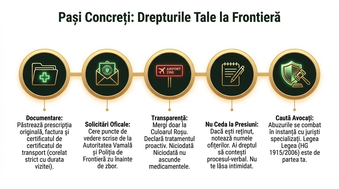 Pașii la frontieră: procedura concretă când declari medicația controlată