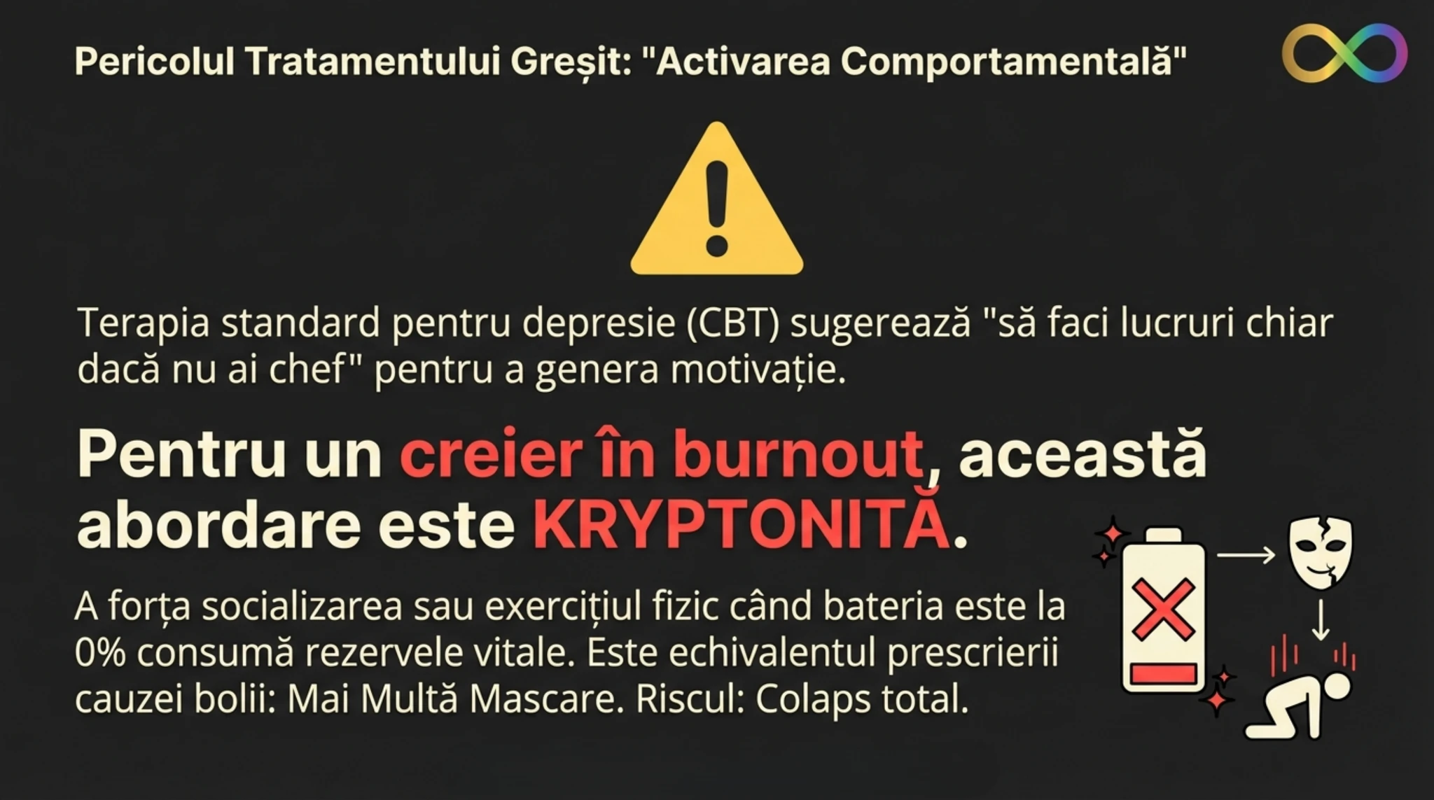 De ce Activarea Comportamentala poate fi daunatoare in burnout — metafora mașinii fără ulei: fortarea unui sistem epuizat accelereaza colapsul